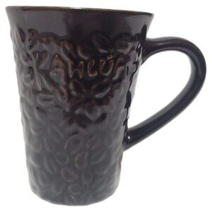 Kahlua Brown Embossed Coffee Bean Mug Cup